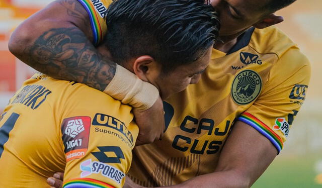 José Fajardo e Hideyoshi Arakaki anotaron los goles de Cusco FC para darle vuelta al marcador frente a Deportivo Garcilaso. Foto: Cusco FC   