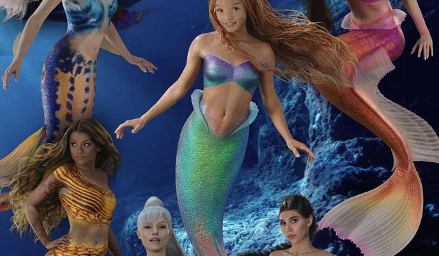  Así lucen las hermanas de Ariel para el live action de "La sirenita". Foto: Disney   