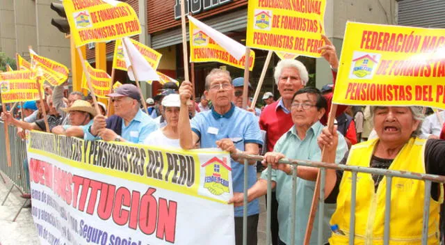 Fonavistas seguirán en la lucha por el reconocimiento total de sus aportes. Foto: Andina   