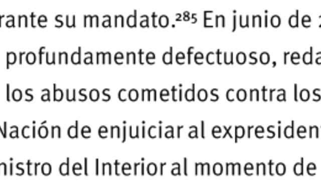  Informe de Cavero fue cuestionado desde el inicio. Aun así, el Congreso lo aprobó. Foto:captura informe Human Rights Watch   