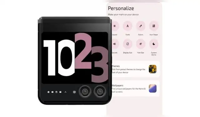  Pantalla externa del Motorola Razr Ultra 40. Foto: Evan Blass   