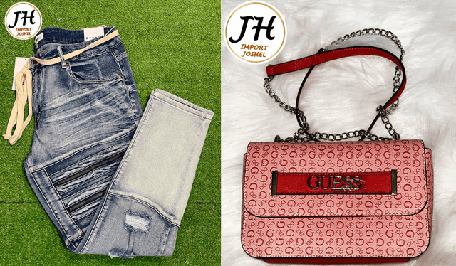 “JH Import Joshel” importa ropa y accesorios para hombre y mujer. Fotos: Facebook Helen Cn   