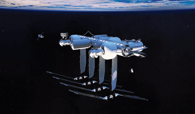  Orbital Reef, el proyecto que espera albergar a muchas personas en el espacio. Foto: Blue Origin 
