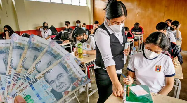  El salario mínimo para los docentes pasará a S/2.850 y en noviembre será de S/3.100. Foto: La República   