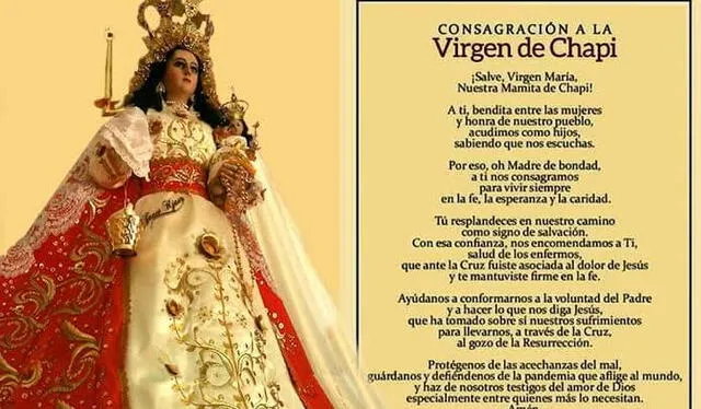  Virgen de Chapi 2023: oraciones para la patrona de Arequipa. Foto: Grupo de Oración Católico Jerusalén - Arequipa    