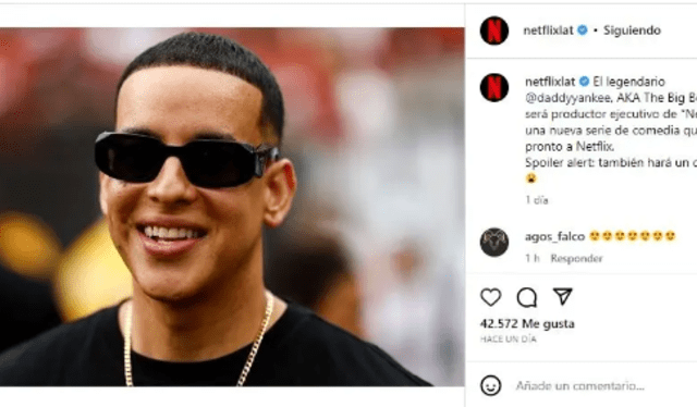 Daddy Yankee: Netflix anunció la incorporación del cantante en redes sociales. Foto: captura/Instagram   