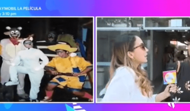 El primer trabajo de Magdyel Ugaz fue de animadora infantil. Foto: captura/América Televisión   