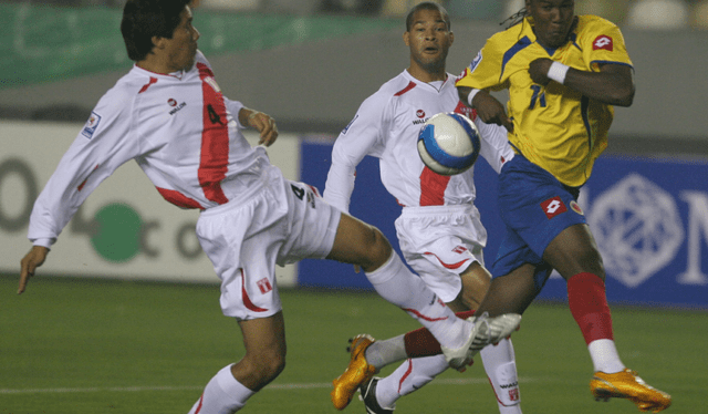 Hugo Rodallega enfrentó a Perú en las Eliminatorias Sudáfrica 2010. Foto: Archivo GLR   