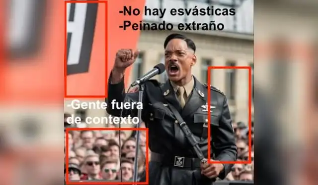 Análisis de la imagen hecha con IA. Foto: composición / captura de Facebook Análisis de la imagen hecha con IA. Foto: composición / captura de Facebook