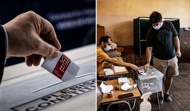 Chile celebra elecciones constituyentes este domingo 7. Foto: composición LR/AFP   