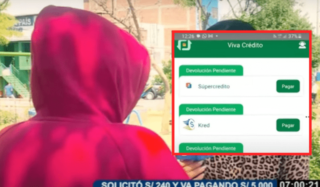  Esta madre de familia descargó la app&nbsp;Viva Crédito. Foto: captura de Panamericana    