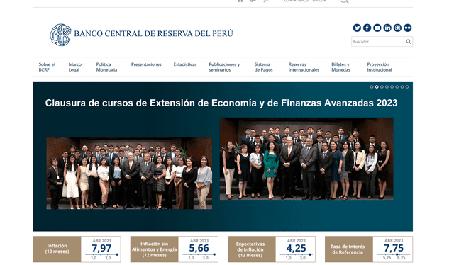  Ya se puede ingresar a la web del BCRP sin problemas. Foto: Banco Central de Reserva del Perú 