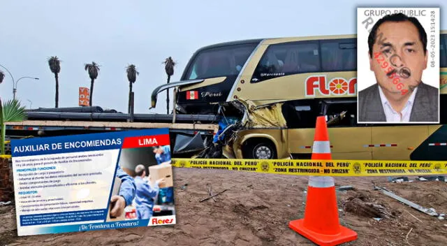  Transportes Flores hasta el momento no se pronuncia sobre el accidente que provocó la muerte de uno de sus conductores en Surco. Foto: composición LR   