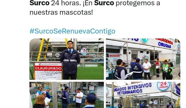 Municipalidad de Surco informó sobre el hecho el 5 de mayo. Foto: Facebook/Municipalidad de Surco   