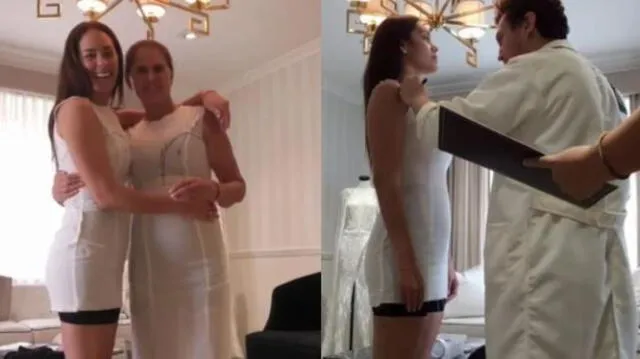  Karen Schwarz dejó ver detalles de la confección de su vestido. Foto: Instagram   