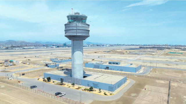 Esta es la nueva torre de control del Aeropuerto Internacional Jorge Chávez. Foto: CORPAC   