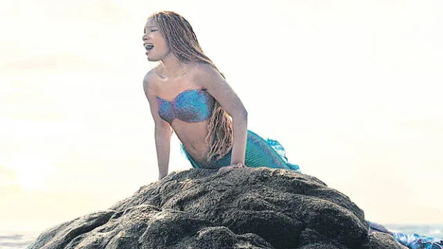  Sirenita. Halle Bailey es Ariel en la nueva película de Disney. Foto: difusión   