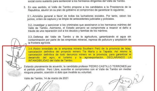 Documento que firmó Dina Boluarte como aspirante a la vicepresidencia . Foto: La República   