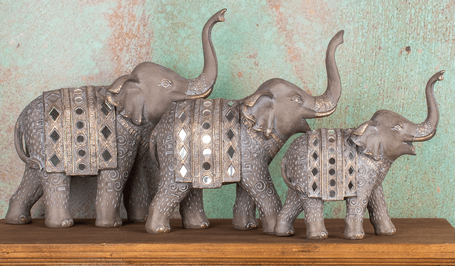 Los elefantes con la trompa hacia arriba simboliza buena suerte, sabiduría y protección. Foto: SignesGrimalt   