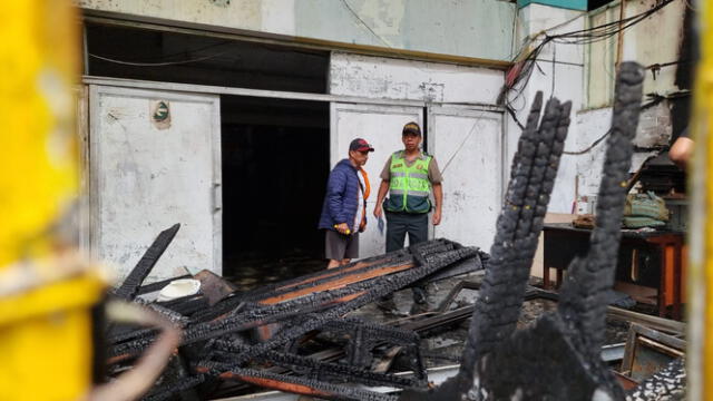 Incendio consumió el primer y segundo piso del inmueble afectado. Foto: Mary Luz Aranda   