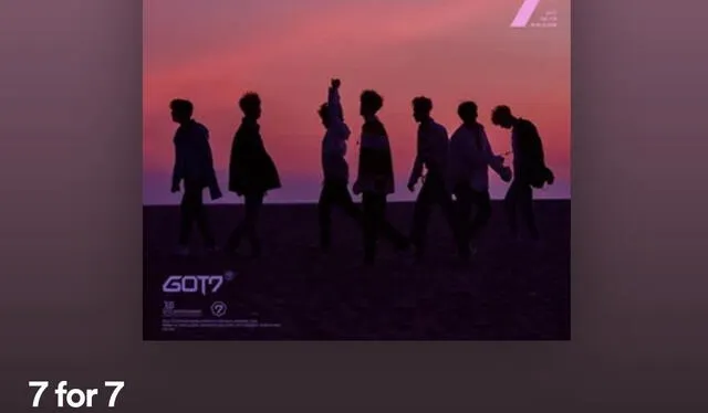 Álbum del grupo GOT7. Foto: captura Spotify.    