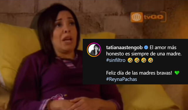 Tatiana Astengo interpretó durante casi toda la serie a Reyna Pachas. Foto: composición LR/Instagram   