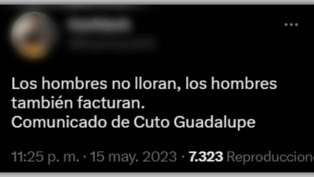  Usuarios muestran su sorpresa por el ampay de la esposa de 'Cuto' Guadalupe. Foto: Twitter.   