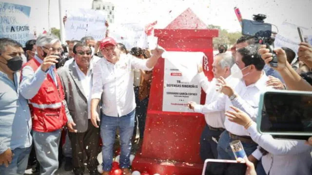 Inauguración del tramo 1 de las defensas ribereñas. Foto: difusión   