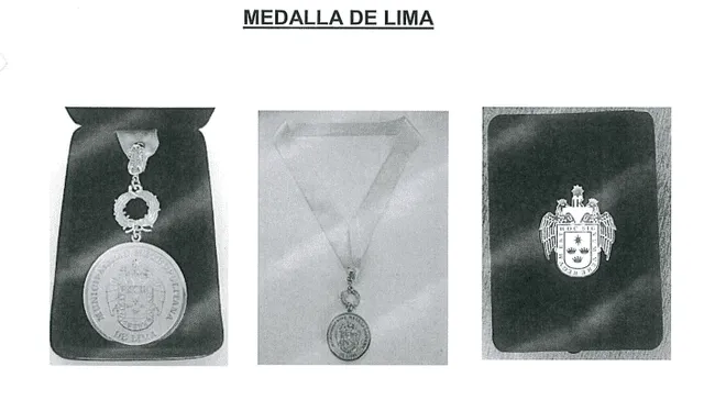 Medalla de Lima que recibió la fiscal de la Nación, Patricia Benavides, por la cual se le abrió una investigación por parte de la JNJ. Foto: captura/orden de compra N.° 129-2023-MML-GA/SLC   