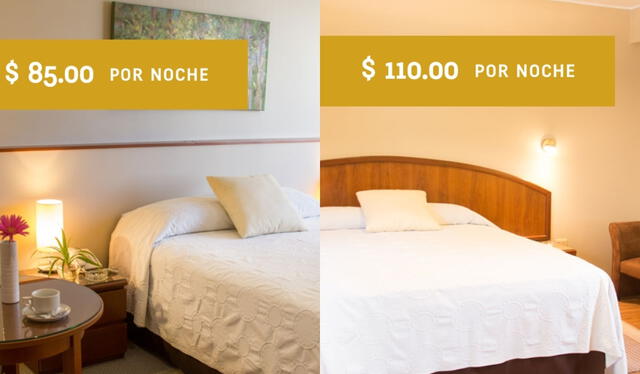 Las habitaciones del hotel en el que fue ampayada Charlene Castro cuentan con áreas exclusivas.
