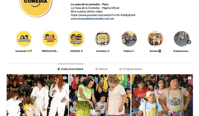 La casa de la comedia en Instagram. Foto: Instagram 