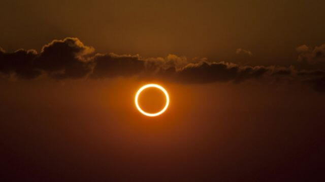 Eclipse anular. Foto: Getty Images   