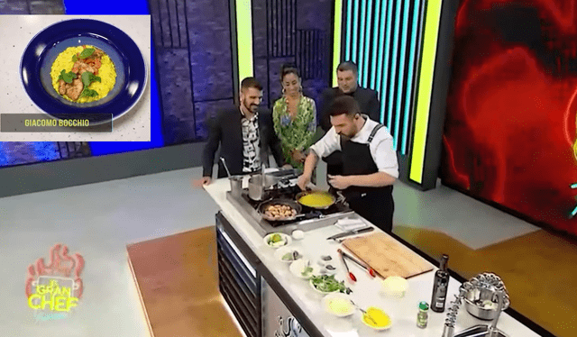  Giacomo Bocchio preparó un risotto de ají amarillo en "El gran chef famosos". Foto: Latina   