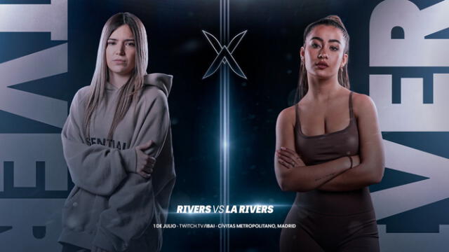  Rivers (Méx) vs. La Rivers (Esp). Foto: Twitter Ibai    