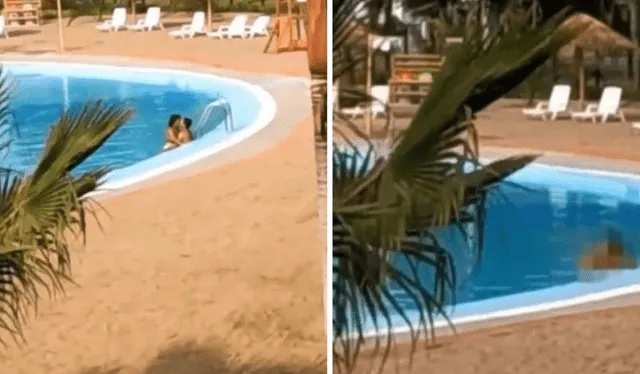  Pareja tiene intimidad en playa artificial de SJL.<br><br>    