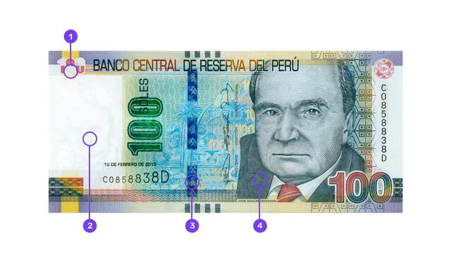 ¿Cómo identificar un billete falso de S/100? Foto: captura/Cambio seguro    