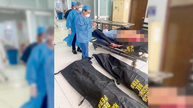 Víctimas. Los cuerpos fueron trasladados a la morgue. Foto: difusión   