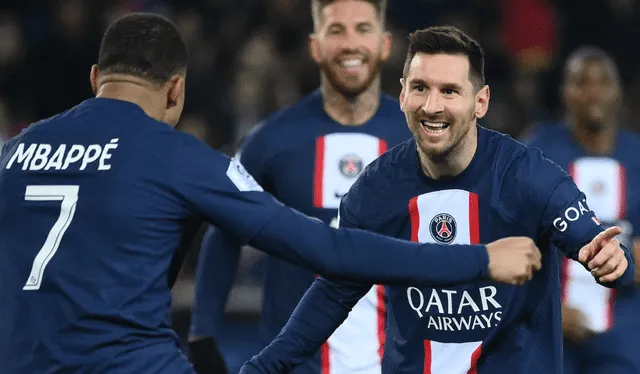  Messi y Mbappé lograron su segunda liga juntos. Foto: AFP   