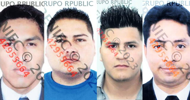  De izquierda a derecha, James Palomino Vega (39), Camilo Junior Torres H. (35), Luis Arce Quispe (32), Lerry Jaén Valdera (37).   