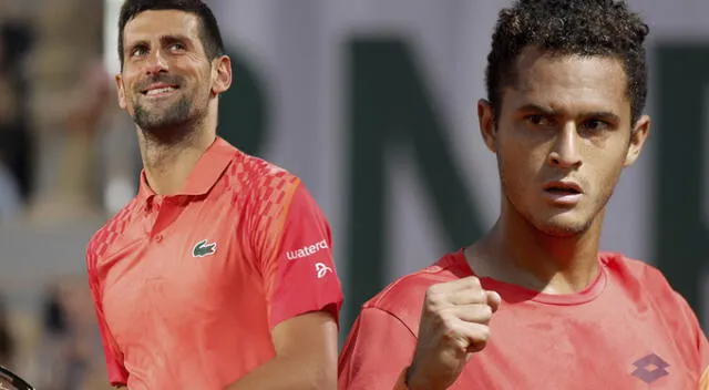  Juan Pablo Varillas se enfrentará a Novak Djokovic en Roland Garros 2023. Foto: composición LR/difusión   