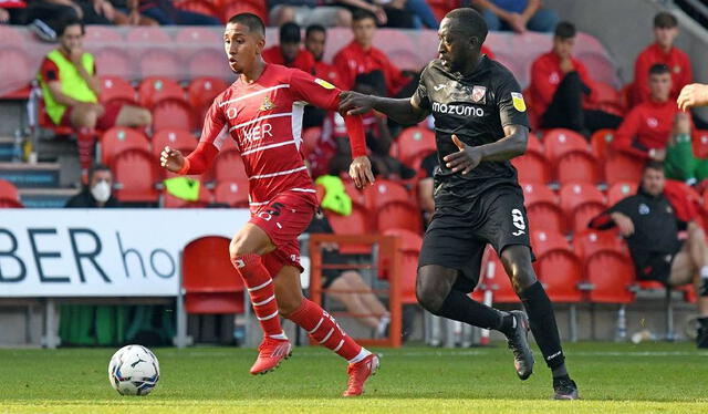 Rodrigo Vilca jugó medio año en la tercera división de Inglaterra y anotó 2 goles. Foto: Doncaster Rovers 