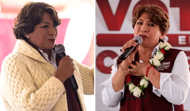  Conoce la trayectoria de Delfina Gómez, la candidata del partido Juntos Hacemos Historias para gobernar Edomex. Foto: composición LR/El Economista/Infobae    