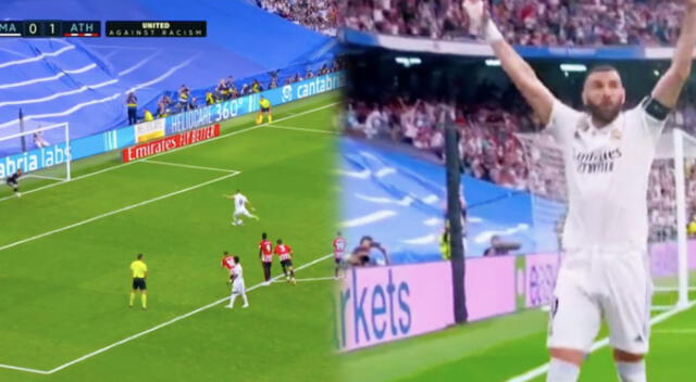  Karim Benzema se despidió del Real Madrid con un gol. Foto. Composición LR   