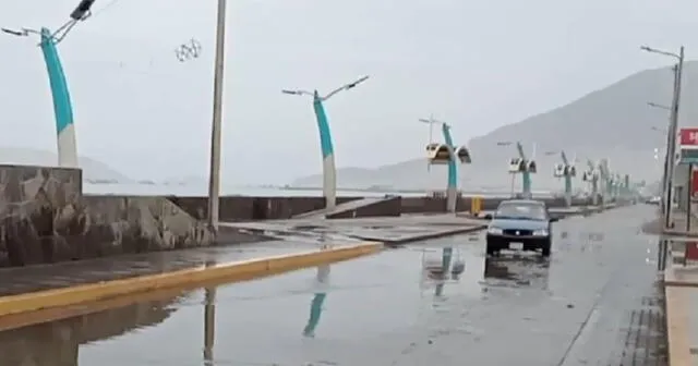 Chimbote registra varios daños tras fuerte oleaje. Foto: difusión   