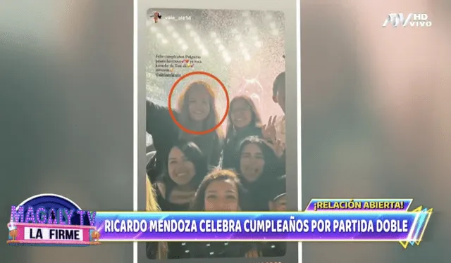 Alicia Alparcana festejando su cumpleaños junto a sus amigas en Arequipa. Foto: Magaly TV   