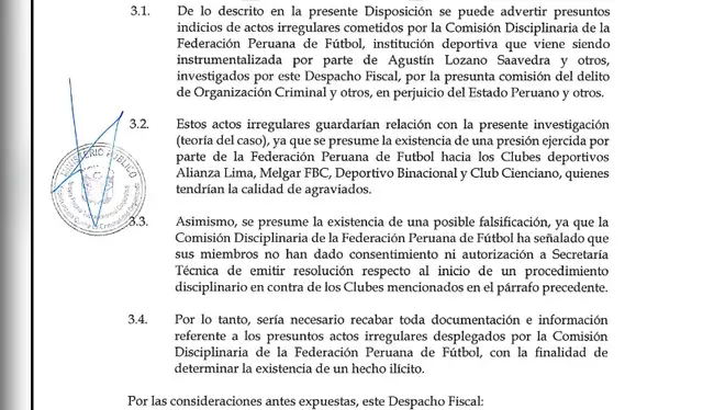 Documento de la Fiscalía. Foto: Twitter/difusión. Documento de la Fiscalía. Foto: Twitter/difusión.