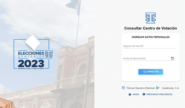   Mira dónde te toca votar en las elecciones de Guatemala 2023. Foto: captura Donde votas 2023 TSE   