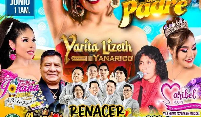  Yarita Lizeth estará en Tarma, región de Junín, por el Día del Padre. Foto: Promotor Tarma/Facebook   