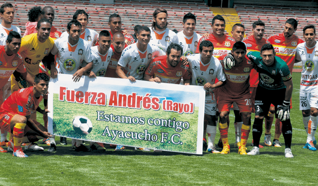 Varios excompañeros de Andrés Arroyave y todos los jugadores de Ayacucho y Sport Huancayo en general le mostraron su apoyo al 'Rayo'. Foto: archivo GLR   