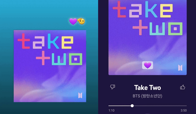 Historias en Instagram de J-Hope y Suga de BTS por el estreno de "Take two". Foto: captura/Instagram 
